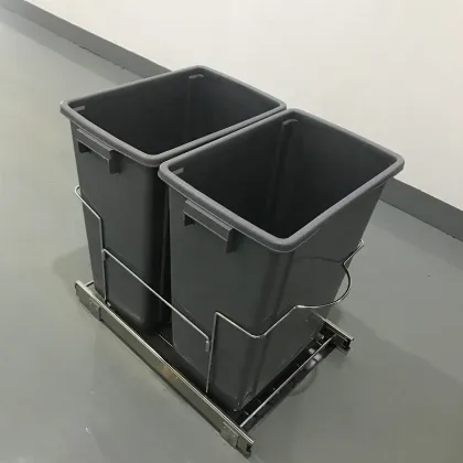 Kitchen white Pull Out Kitchen Waste Bin