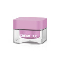 high top quality 30ml 50ml pink skincare empty squre double wall acrylic pp cosmetic cream jars