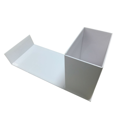 Flat white folding box for Christmas gift packaging