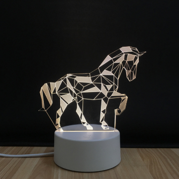 Lampada a LED LEGGIO NOTTE ONICORN 3D per la scuola materna