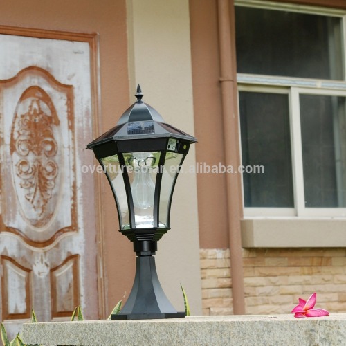 All in one solar garden light aluminum fence post light for pillar