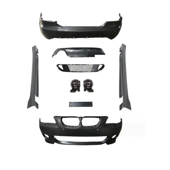 PP Plastic Body Kit Front Rear Bumper Side Skirt for BMW 5 Series E60 03-07 08-10 M-Sport Style Upgrade