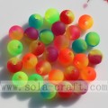 Neue zweifarbige Jelly Rubber Round Beads Großhandel