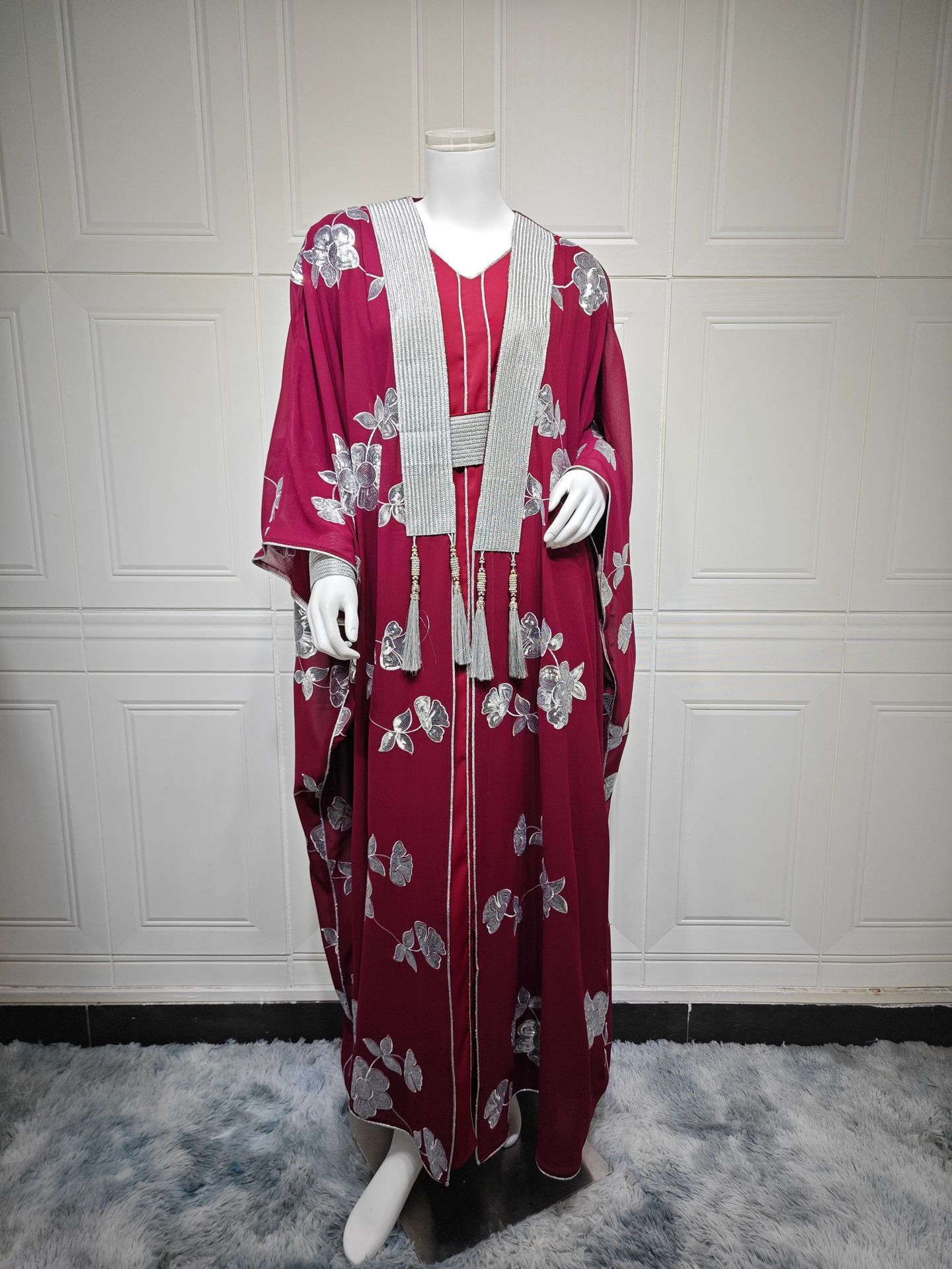 Abaya Jalabiya Dress 2 Pieces Set AB462 (10)