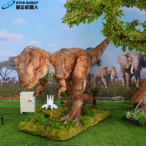 Taman Jurassic Panjang 4m Tyrannosaurus Rex Animatronik