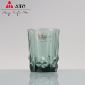 Crystal Glass Restaurant Retro Retro En relieve Juice Beber taza