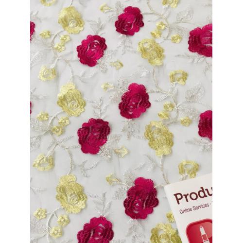Alle Arten von Blumen besticktes Nylonnetz