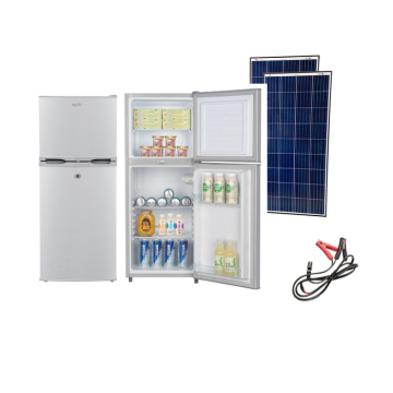 DC12V Solar Fridge: Double Door Top-Freezer Cooler with DC Sun Energy Power