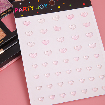 New Resin Bling Craft Jewels: Heart, Love, and Face Stickers for Nail, Body, and Makeup Art - Perfect for Festivals