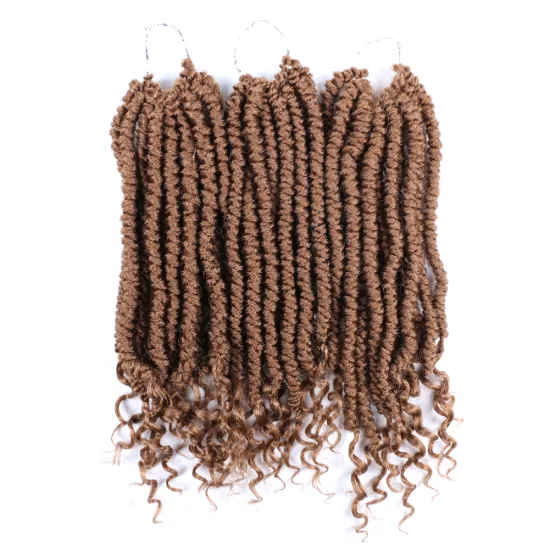 Hot sell 12inch 12stands curly end loop crochet senegalese twist type of hair