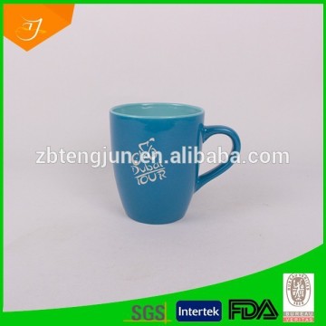 Ceramic Debossed Mug For Promotion With Customized Logo In Bud Shape