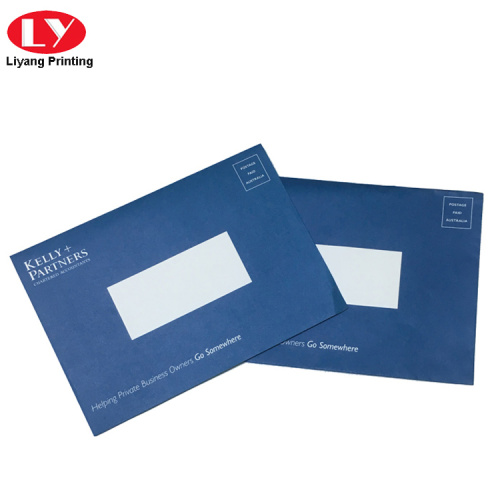 Impressão de envelope de cartão de presente de papel reciclado Custom Navy