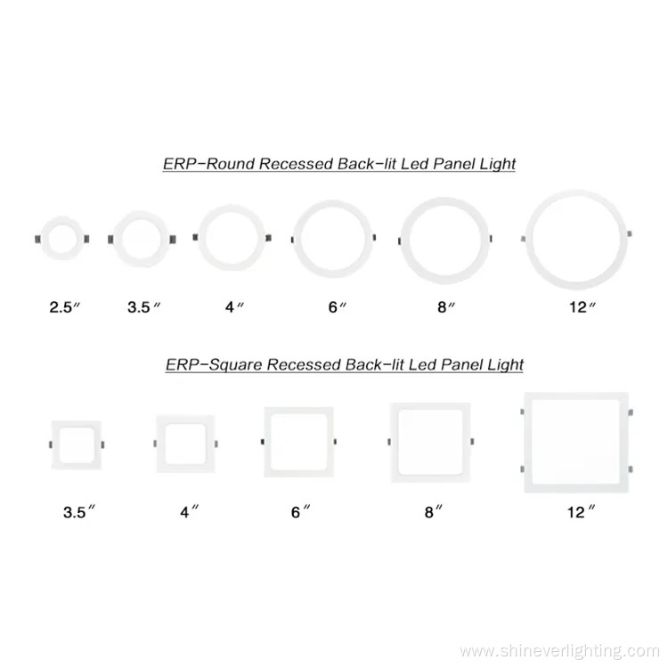 White Plastic ERP Back-lit LED Recessed Panel Light