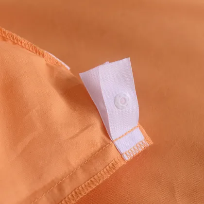 Orange PURE & WHOLE cross embroidered 100% Cotton bedding Quilt cover set