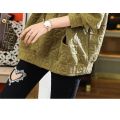 Temperament Jacquard Hooded Long Sleeve Hoodie Woman