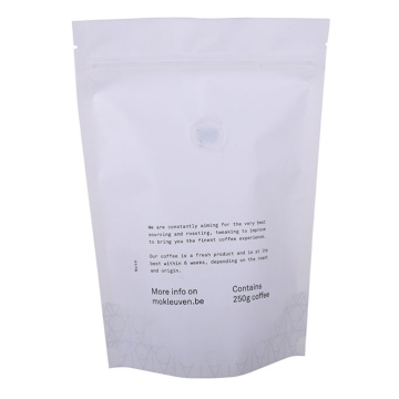 High Barrier White Roastery Coffee Stand Up Pouch