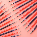 100 pcs gel refill value pack 0.5mm Bullet Needle tip Red Black Blue color ink writing Stationery Office School supplies F175