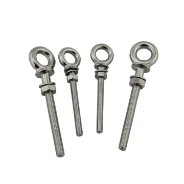 HX Long Thread lifting screw Eye Bolt Rigging Hardware Eye Bolts and nut Stainless Steel 316