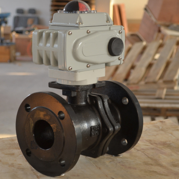 hot sale 2 way WCB flange connection motorized ball valve