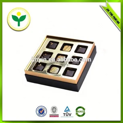 black chocolate packaging box