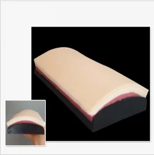 Surgical debridement and suturing practice skin model