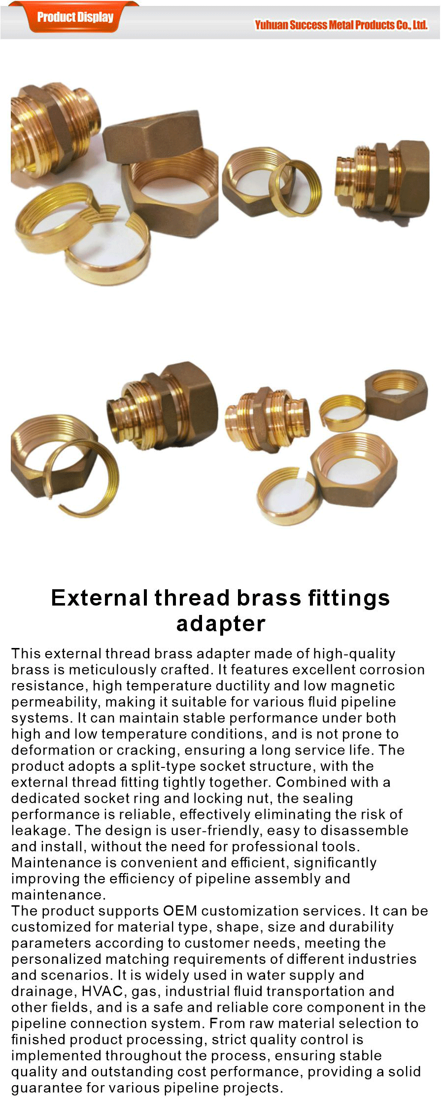 brass threaded pipe fittings