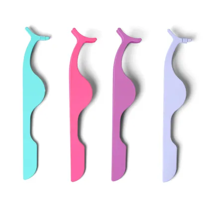 Private Label Full Strip Eyelash Tweezers - Pink Lash Applicator Tool