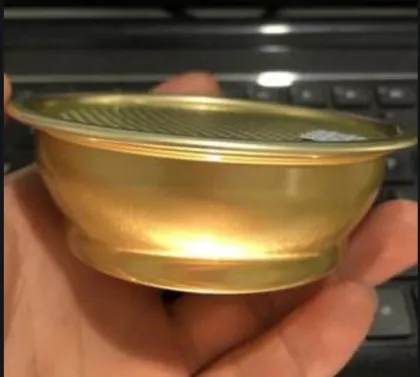 Chinese golden aluminum bowl 2pieces can machine