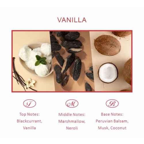 Note d&#39;alimentation essentielle de l&#39;huile d&#39;aromathérapie de la vanille