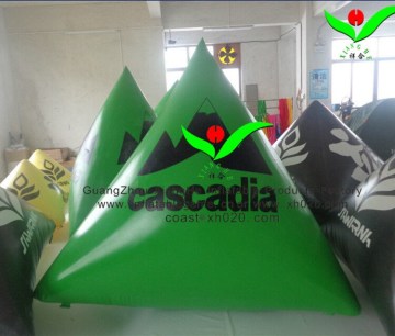 newest commercial pvc Triangular Custom Inflatable Buoys for water event
