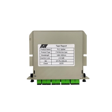Factory Supply 1x8 PLC Splitter Cassette Type Fiber Optic Splitter with SC/UPC or APC Connector for FTTH