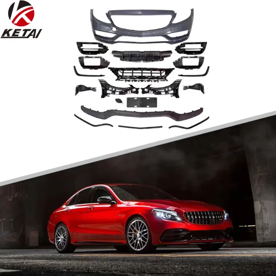 2019 C63 Style PP Material Front Bumper for BENZ W205/C205 2015-2021