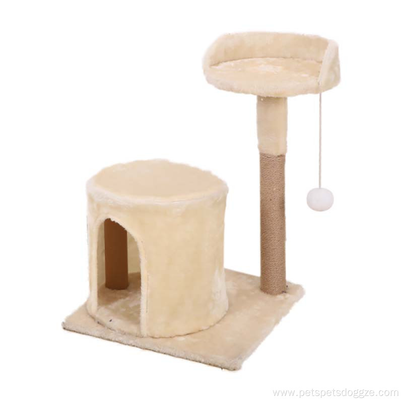 Sisal-Covered Scratching Posts Cat Tree Custom Cat Tower