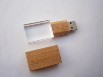 Art Wooden Crystal USB Flash Drive