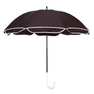 Rechte paraplu voor dames met mantelrand