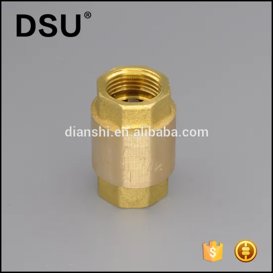 1/4"-4" brass spring foot valve check valve female thread with brass/plastic core