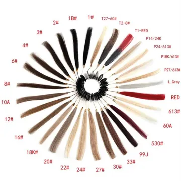Hot Selling Wholesale Price Human Hair Color Chart, 100% Human Hair Color Ring