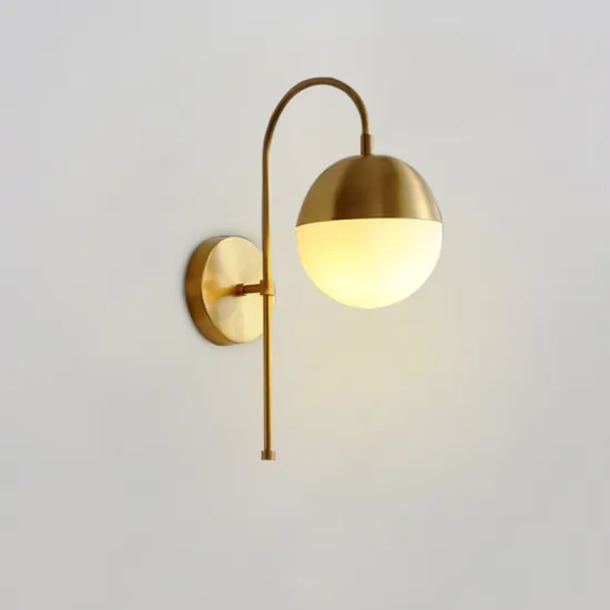 Modern Nordic E27 Glass Ball Wall Lamp for Corridor and Bedroom