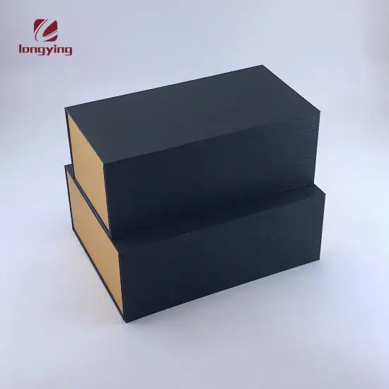 Custom cardboard black gift boxes wholesale
