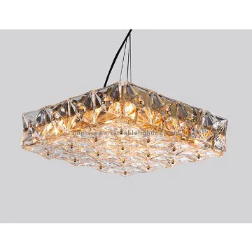 Minimalist style furnishings flat glass chandeliers (KAM021x1-8)