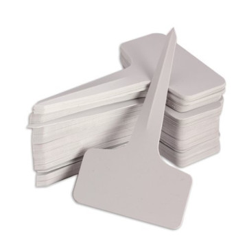 100pcs 6 x10cm Plastic Plant T-type Tags Markers Nursery Tray Garden Labels Gray Color Free Shipping