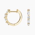 0.8CT D VS2 14K Lab Diamond Hoop أقراط