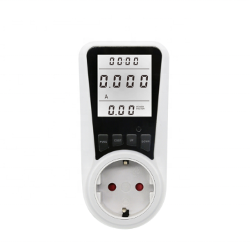 Smart Volt Wattmeter Power Monitor - Digital Kwh Meter with Backlight for Euro Sockets