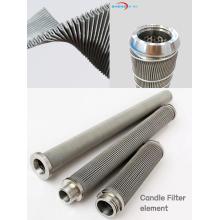 Pleated Wire Mesh Sintered Felt Candle Filter Element