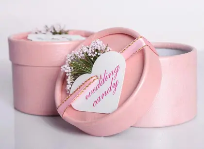 Round wedding candy box free samples