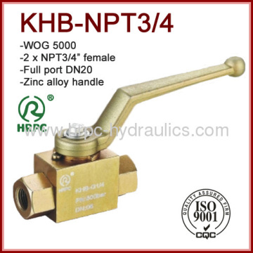 Npt 3/4 Inch Thread 2 Way Full Port Dn20 High Pressure China Manufacturer Ball Valve same As Hydac Ball Valve 