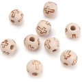 200pcs 10 mm perles en bois ronds