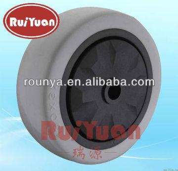 Grey and black core medium duty plastic wheel