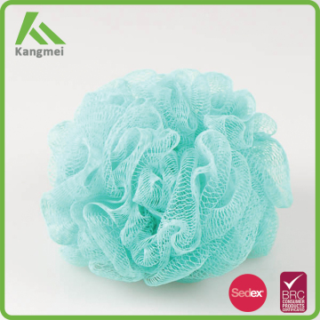 plastic long handle puff mesh bath sponge
