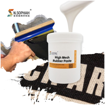 Super Soft T-Shirt Printing with High Elasticity Screen Printing using Mesh Rubber Paste
